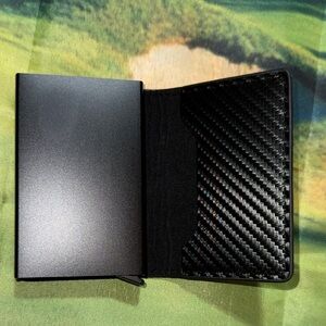 Sleek Black Card Holder